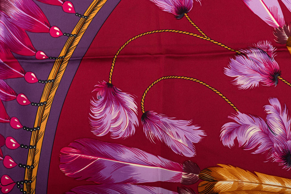Hermès Brazil Purple Silk Scarf
