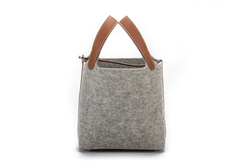 Hermès BNIB Picotin 18 Feutre Gris Gold