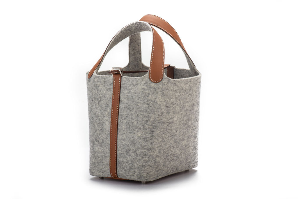 Hermès BNIB Picotin 18 Feutre Gris Gold
