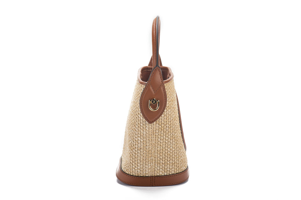 Vuitton BNIB Petit Raffia Bucket Caramel