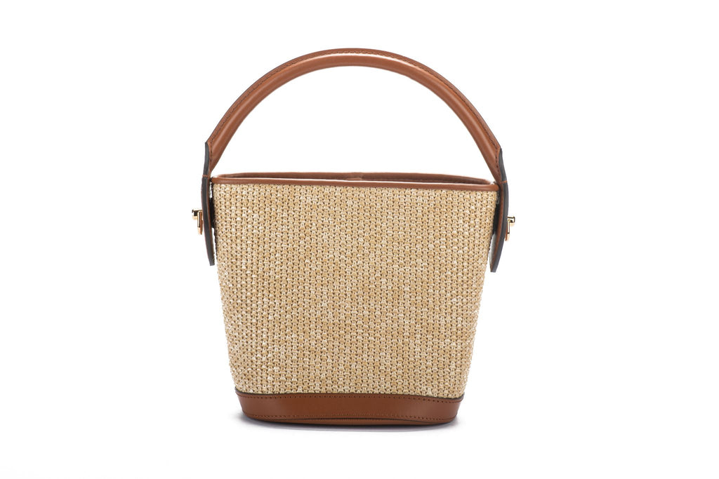 Vuitton BNIB Petit Raffia Bucket Caramel