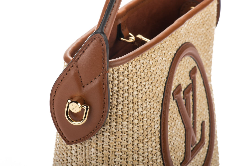 Vuitton BNIB Petit Raffia Bucket Caramel