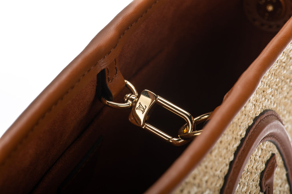 Vuitton BNIB Petit Raffia Bucket Caramel
