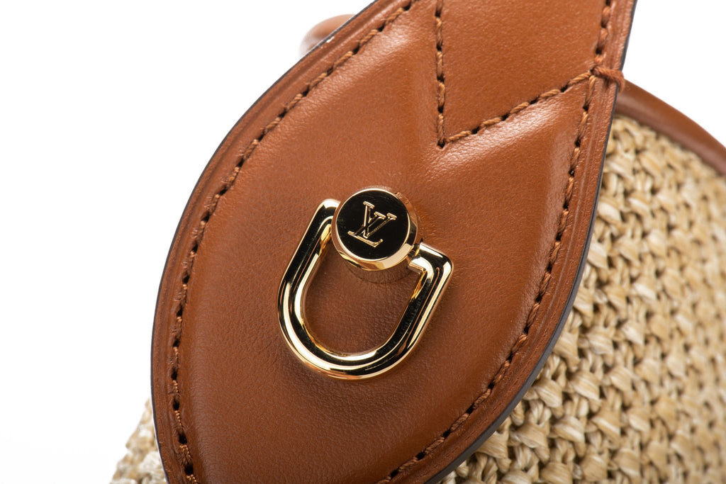 Vuitton BNIB Petit Raffia Bucket Caramel