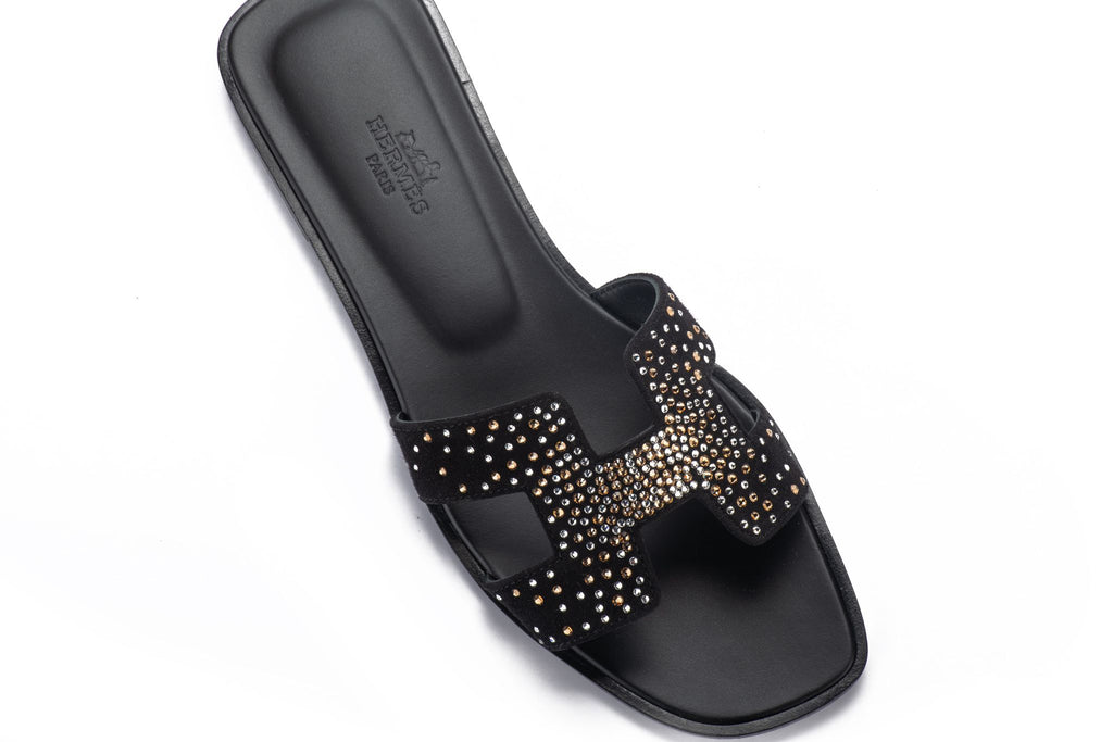Hermes Lim.Ed. Black Rhinestones Oran BN
