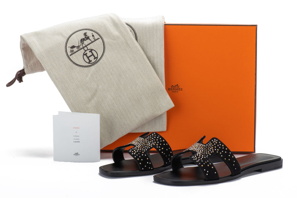 Hermes Lim.Ed. Black Rhinestones Oran BN