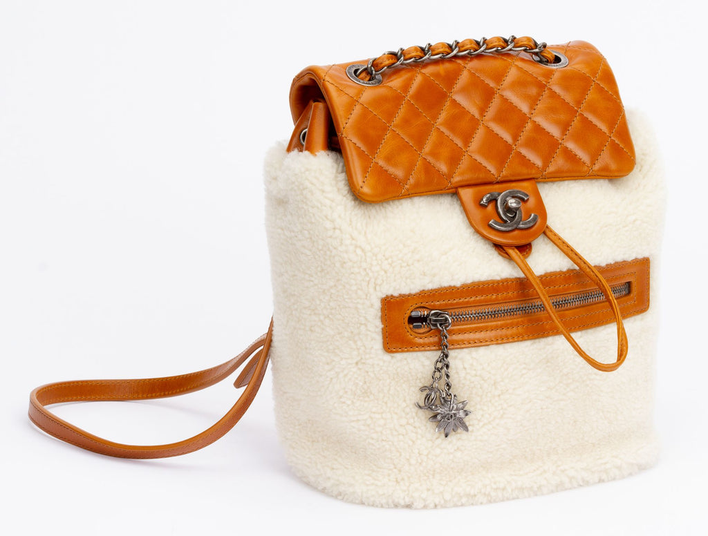 Chanel New Shearling Brown Backpack