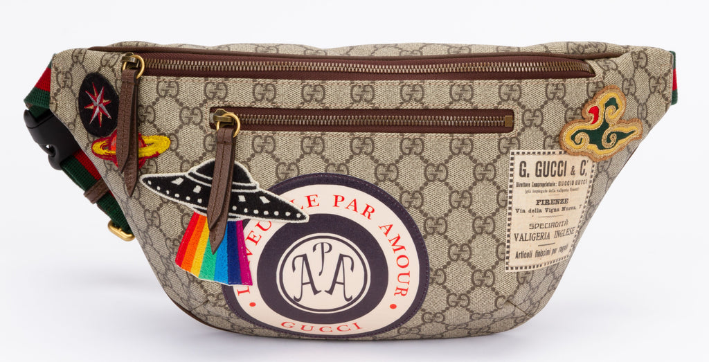 Gucci LIm.Ed Patches Monogram Fanny Pack