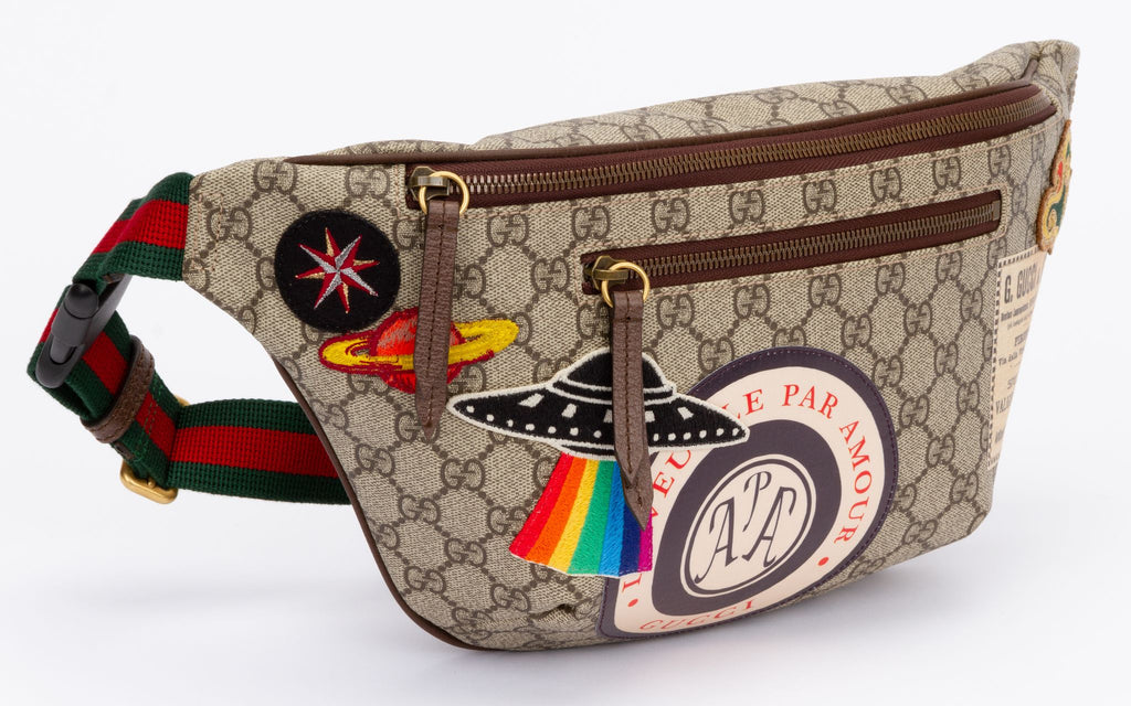 Gucci LIm.Ed Patches Monogram Fanny Pack