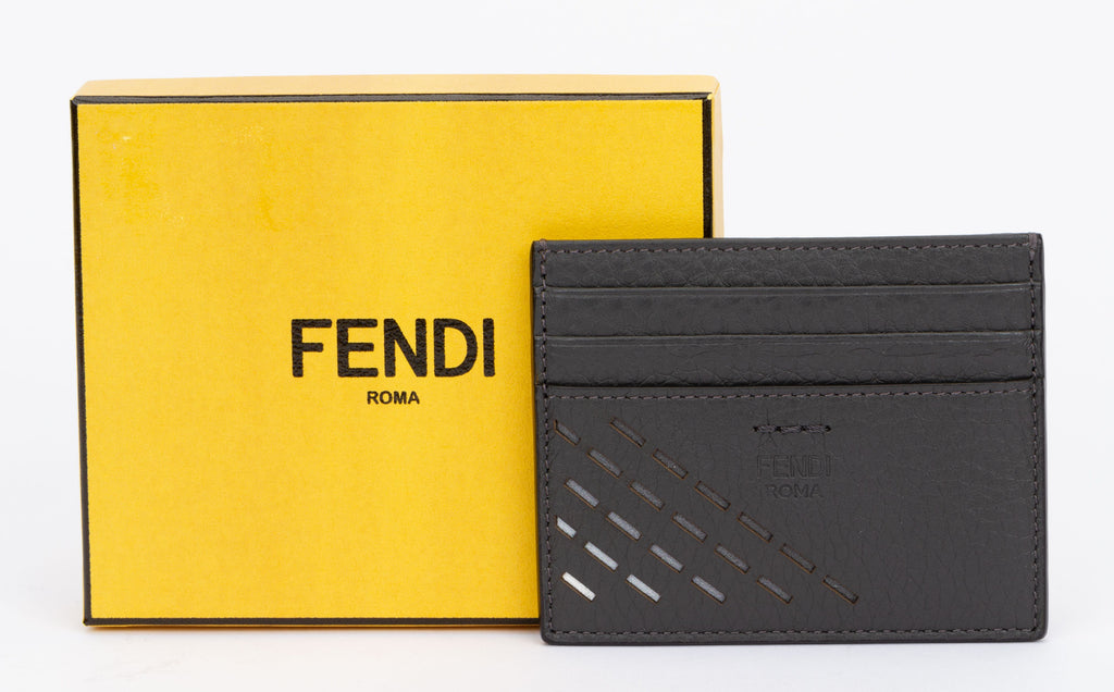 Fendi Selleria Asphalt Card Holder