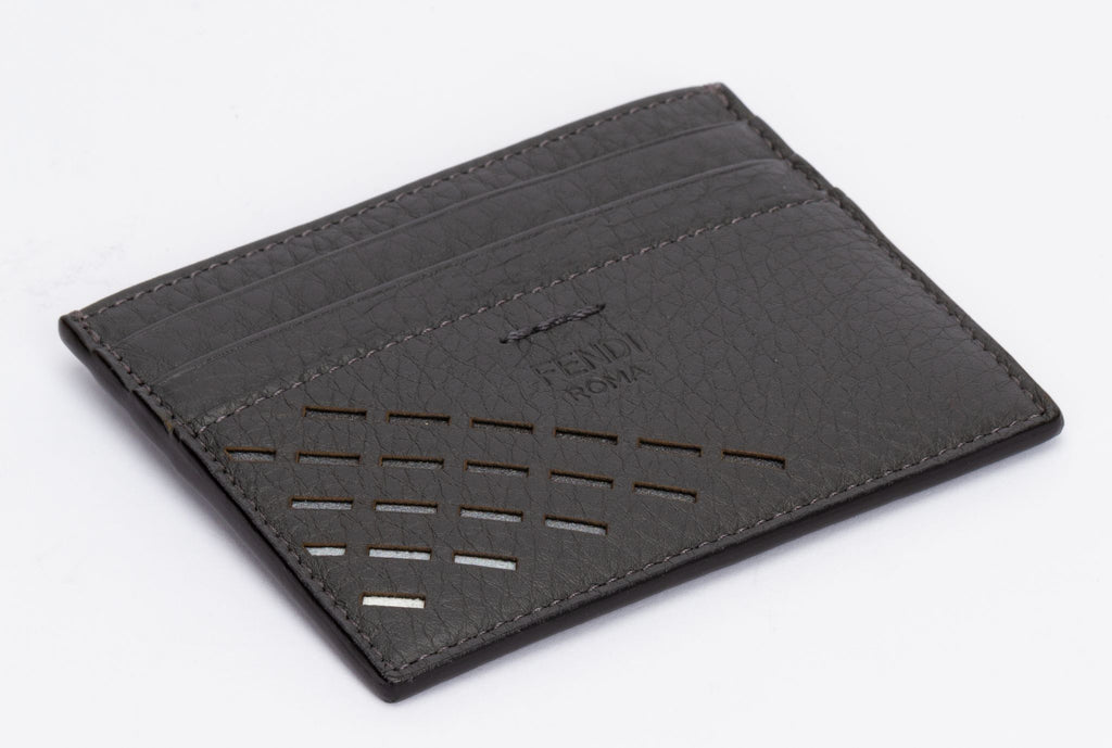 Fendi Selleria Asphalt Card Holder