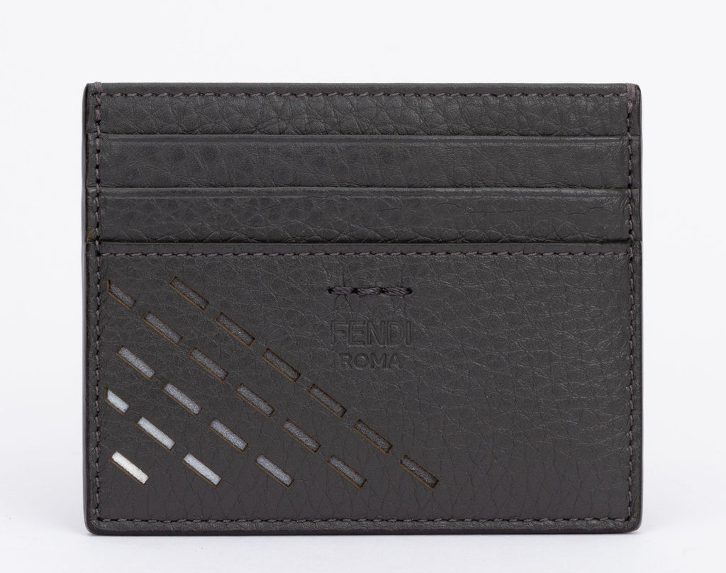 Fendi Selleria Asphalt Card Holder