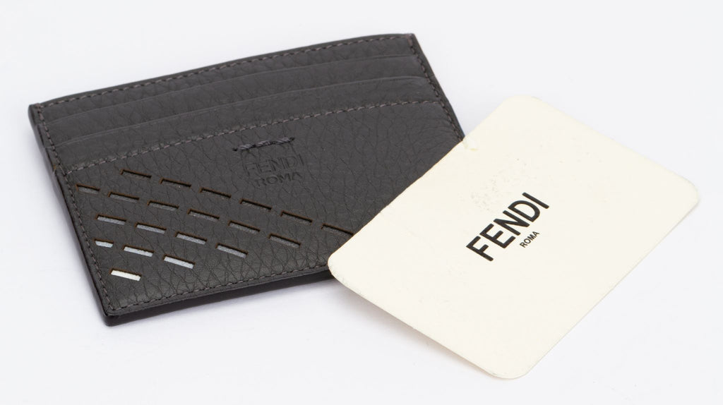 Fendi Selleria Asphalt Card Holder