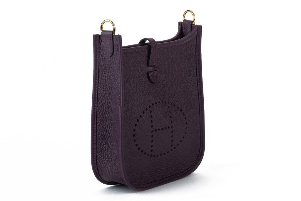 Hermes BNIB Cassis Mini Evelyne Gold