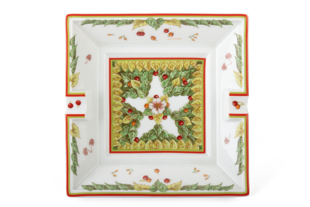 Hermès Set of Two Xmas Porcelain Ashtray