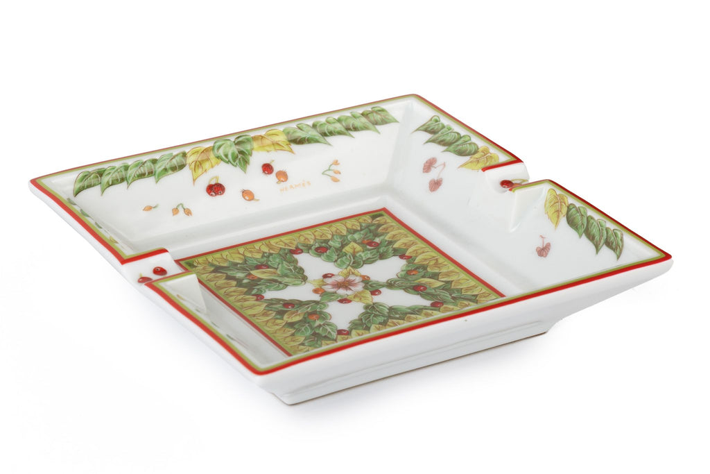 Hermès Set of Two Xmas Porcelain Ashtray