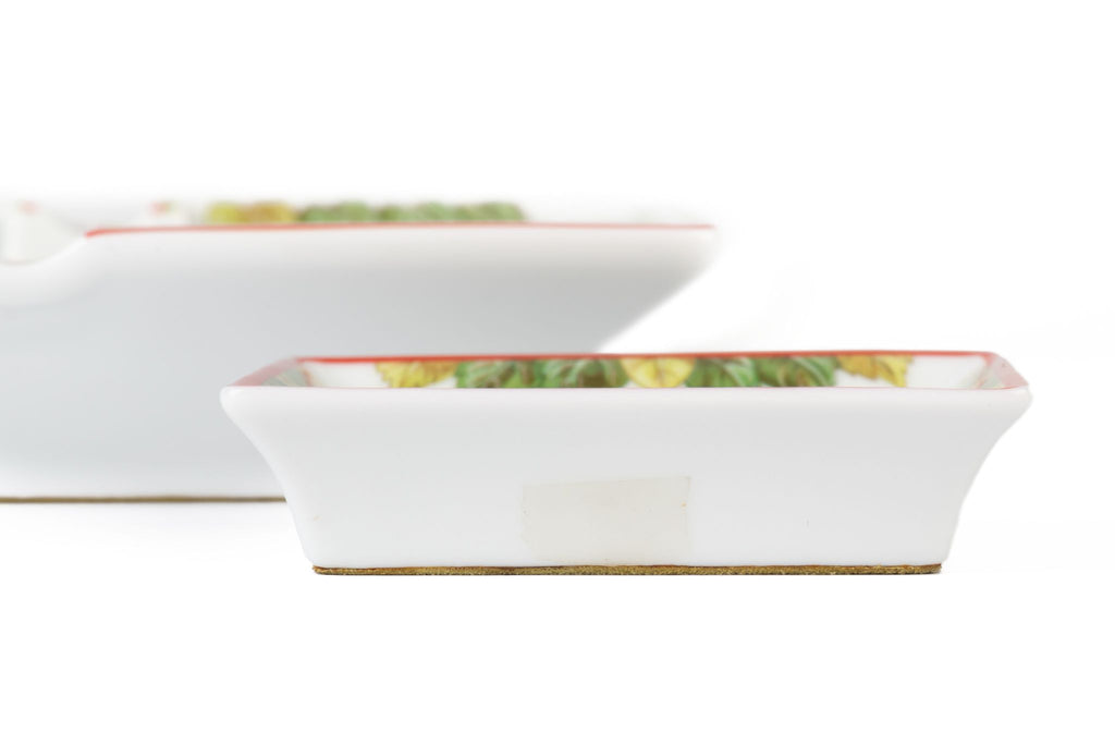 Hermès Set of Two Xmas Porcelain Ashtray