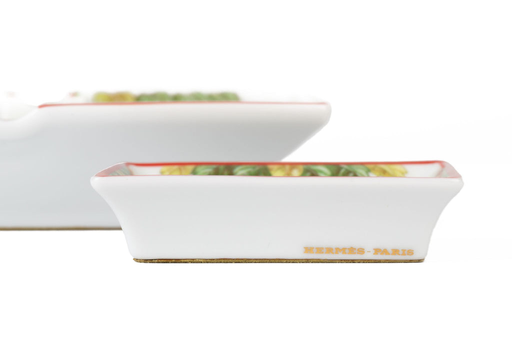 Hermès Set of Two Xmas Porcelain Ashtray