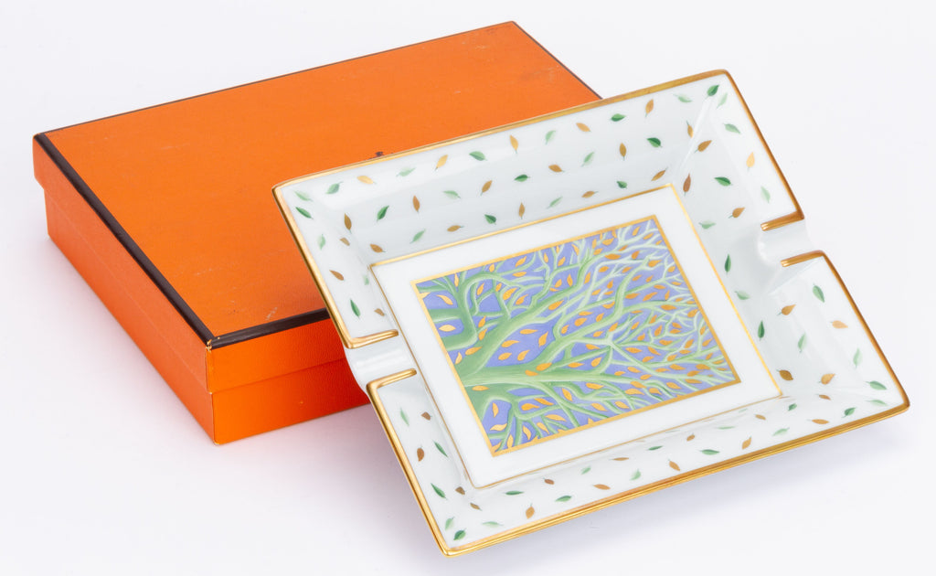 Hermès Vintage Ashtray Leaves Falling
