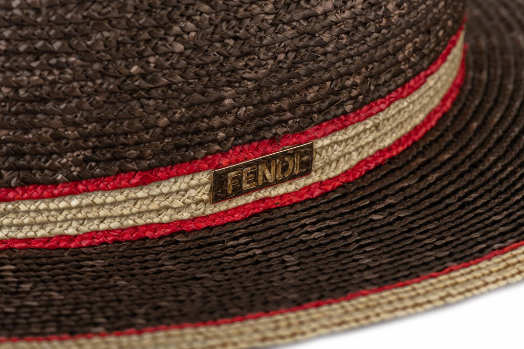 Fendi NWT Brown Straw Hat