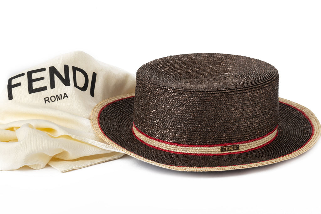 Fendi NWT Brown Straw Hat
