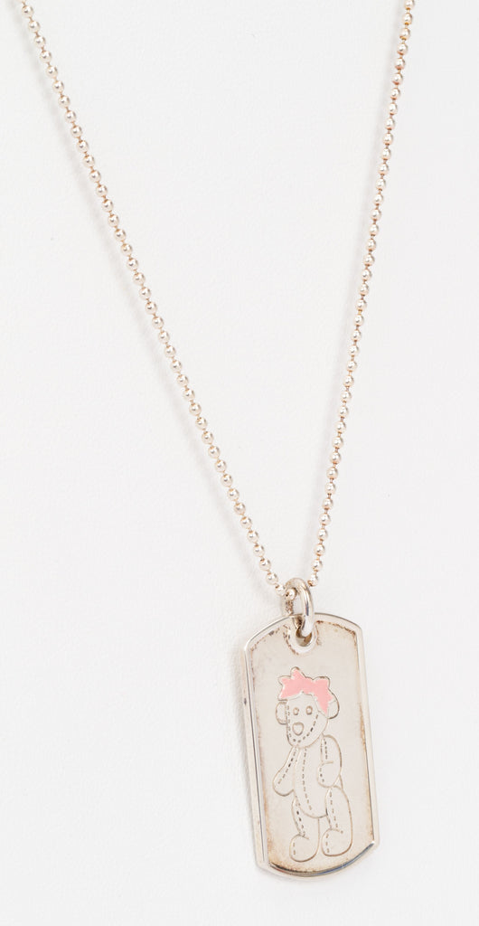 Gucci Sterling Teddy Bear Necklace