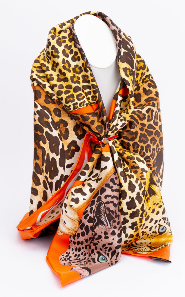 Hermès NIB Enamel Rectangular Scarf Ring