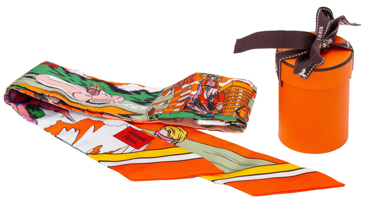 Hermès Comic Print Twilly