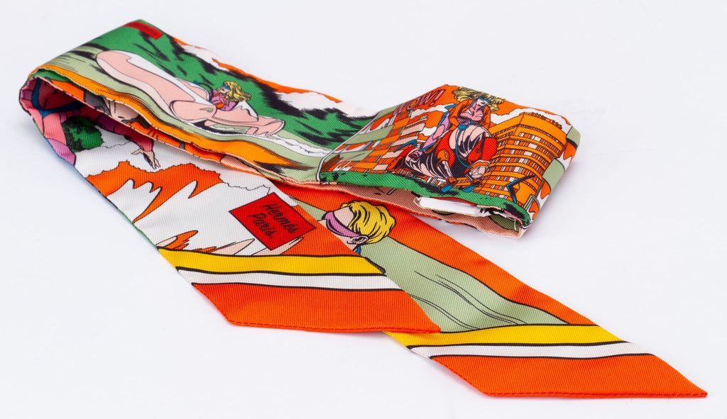 Hermès Comic Print Twilly