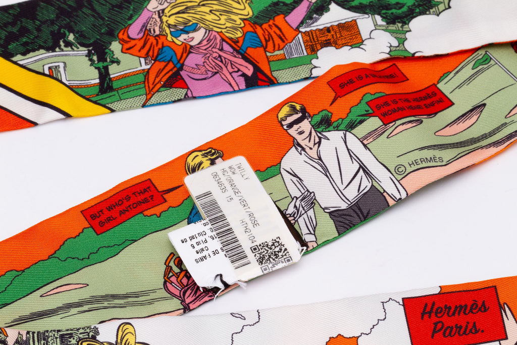 Hermès Comic Print Twilly