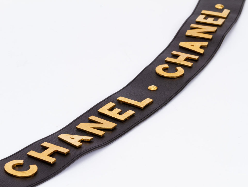Chanel Rare Supermodel Black Gold Belt