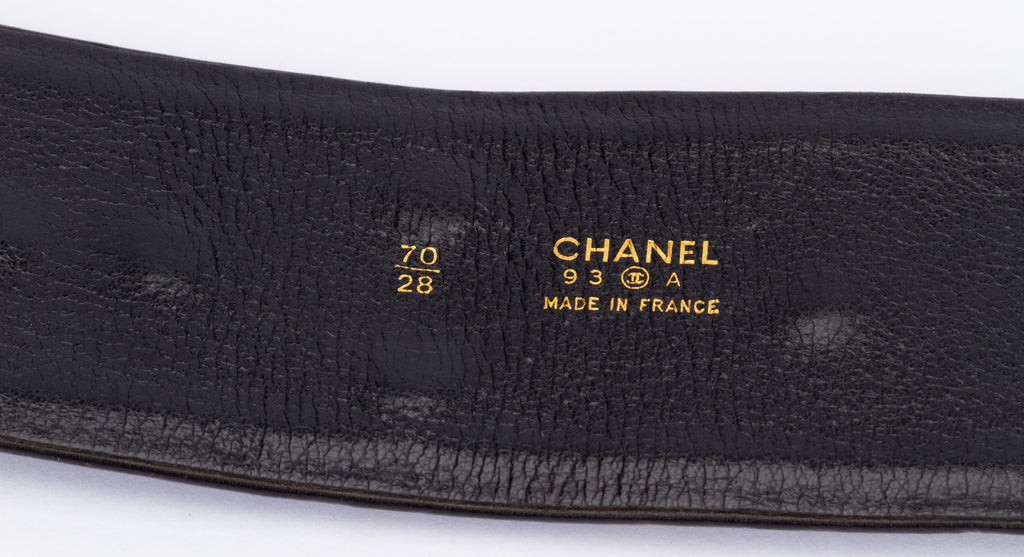 Chanel Rare Supermodel Black Gold Belt
