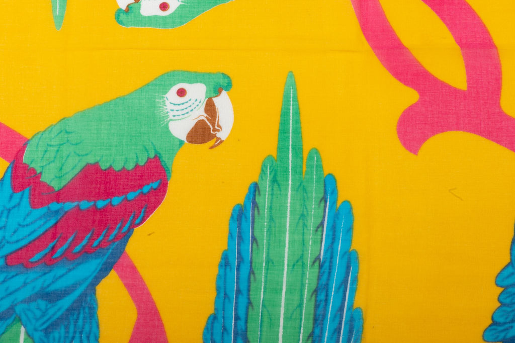 Hermès Yellow Parrots Cotton Sarong