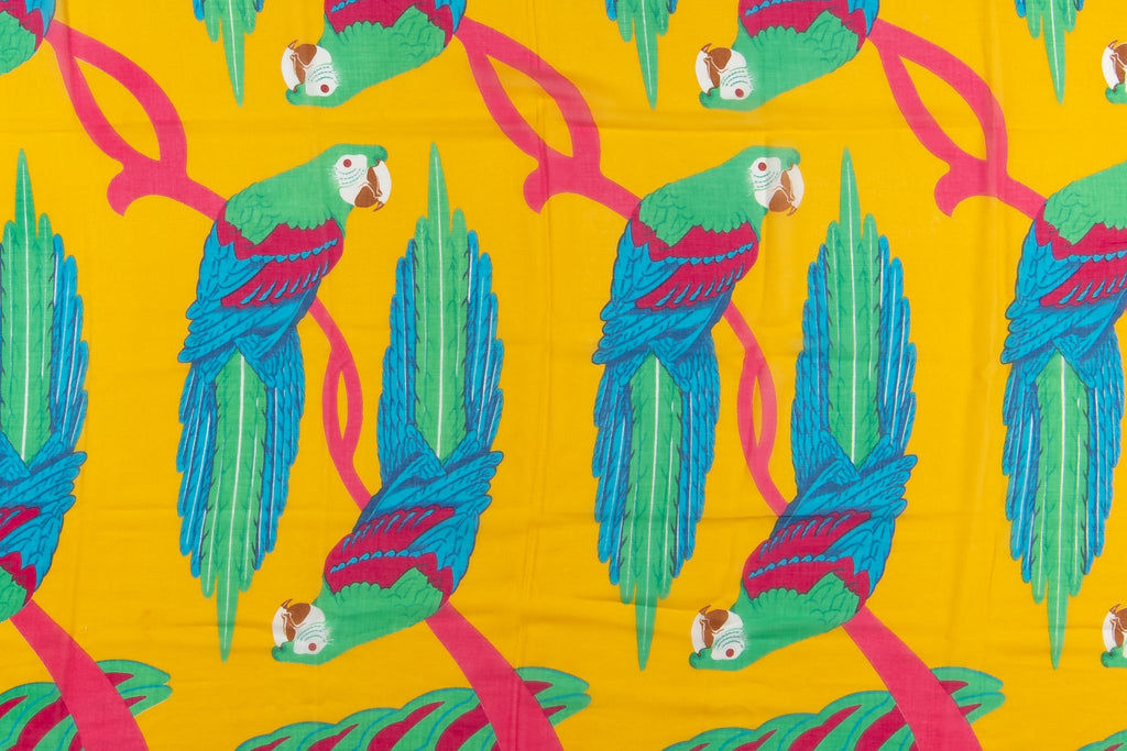 Hermès Yellow Parrots Cotton Sarong