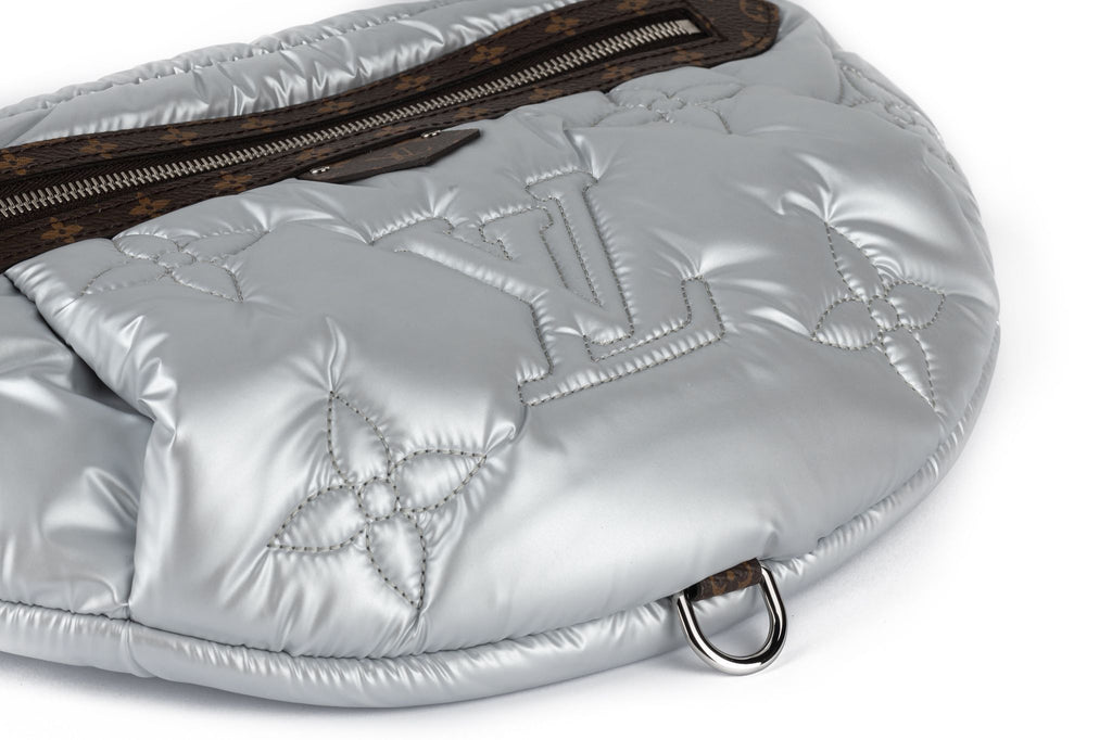 Vuitton NIB Silver Pillow Bumbag LOGO