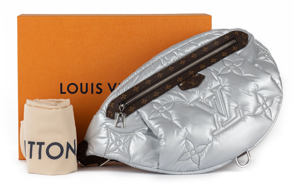 Vuitton NIB Silver Pillow Bumbag LOGO
