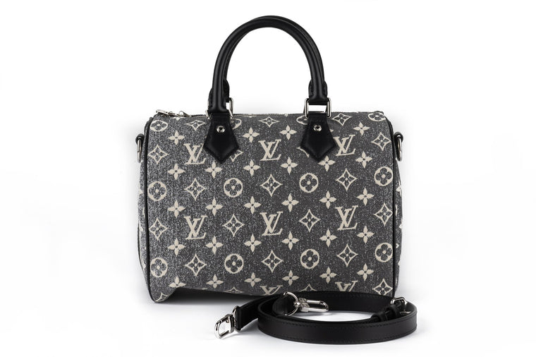 Vuitton NIB Speedy 25 Grey Denim