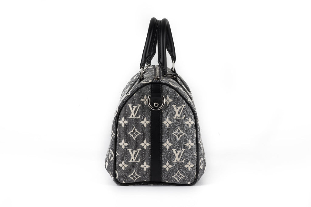 Vuitton NIB Speedy 25 Grey Denim