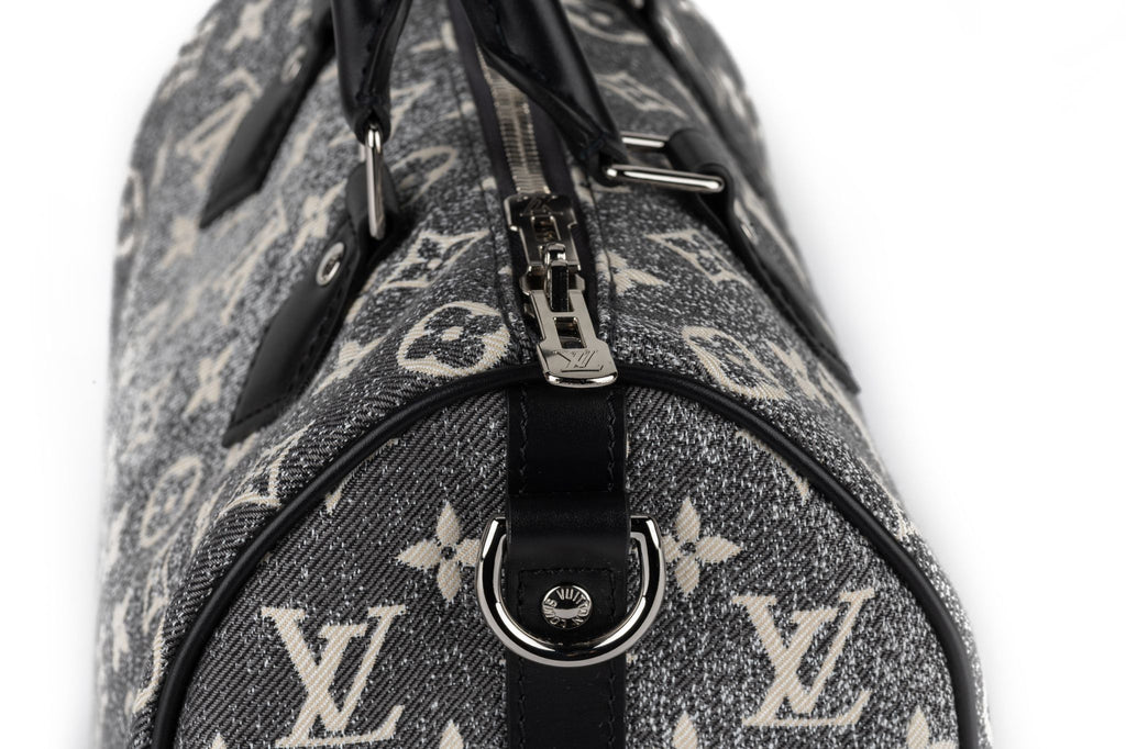 Vuitton NIB Speedy 25 Grey Denim