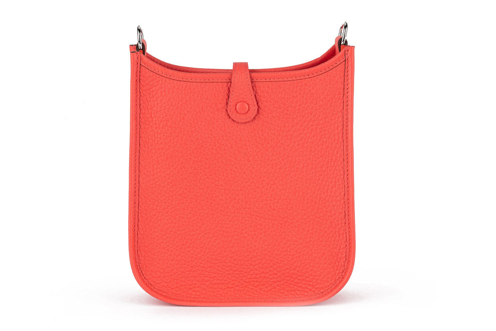Hermès BNIB Rouge Pivoine Mini Evelyne