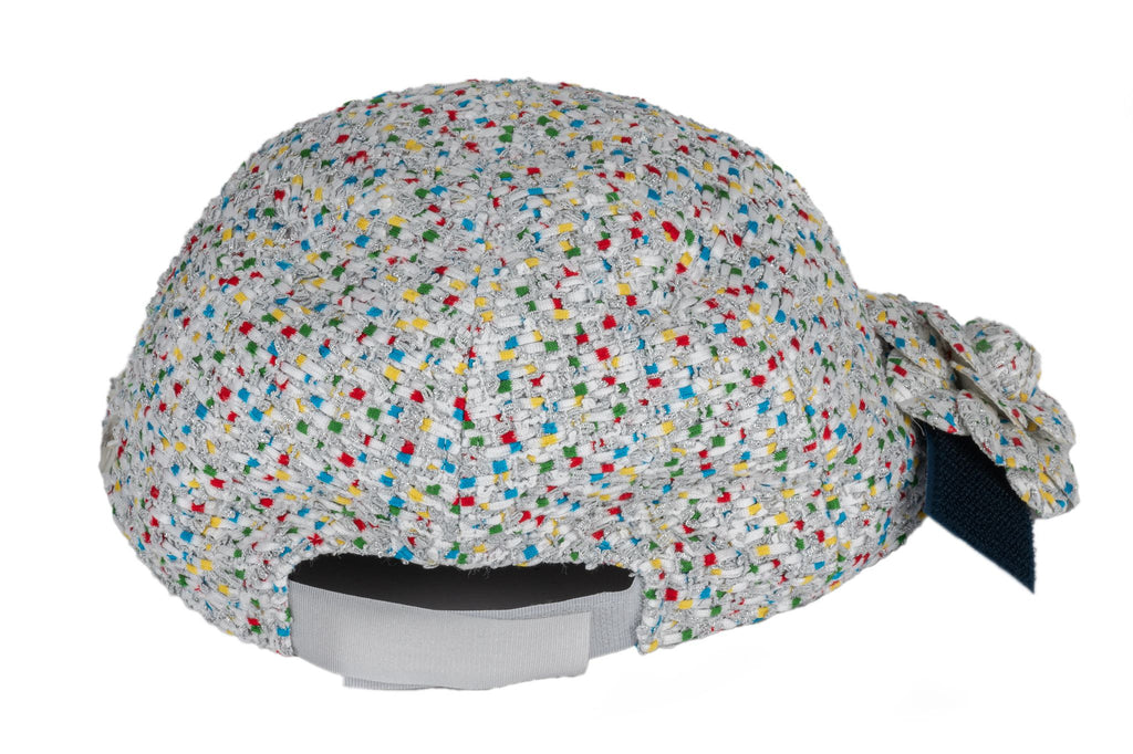 Chanel New White Tweed Baseball Hat MD