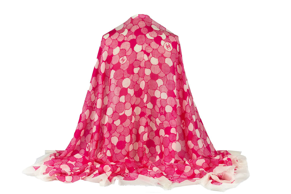 Chanel New Fuchsia Camellia Shawl