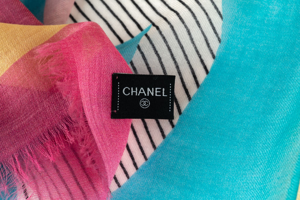 Chanel New Multicolor Checkers Shawl