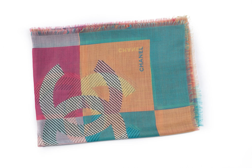 Chanel New Multicolor Checkers Shawl