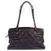 Chanel Purple Quilted Caviar Tote