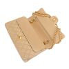 Chanle Beige 10" Double Flap Gold HDW