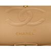 Chanle Beige 10" Double Flap Gold HDW