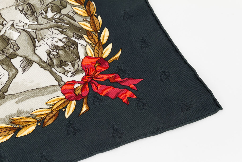 Hermès Black Napoleon Scarf by Ledoux