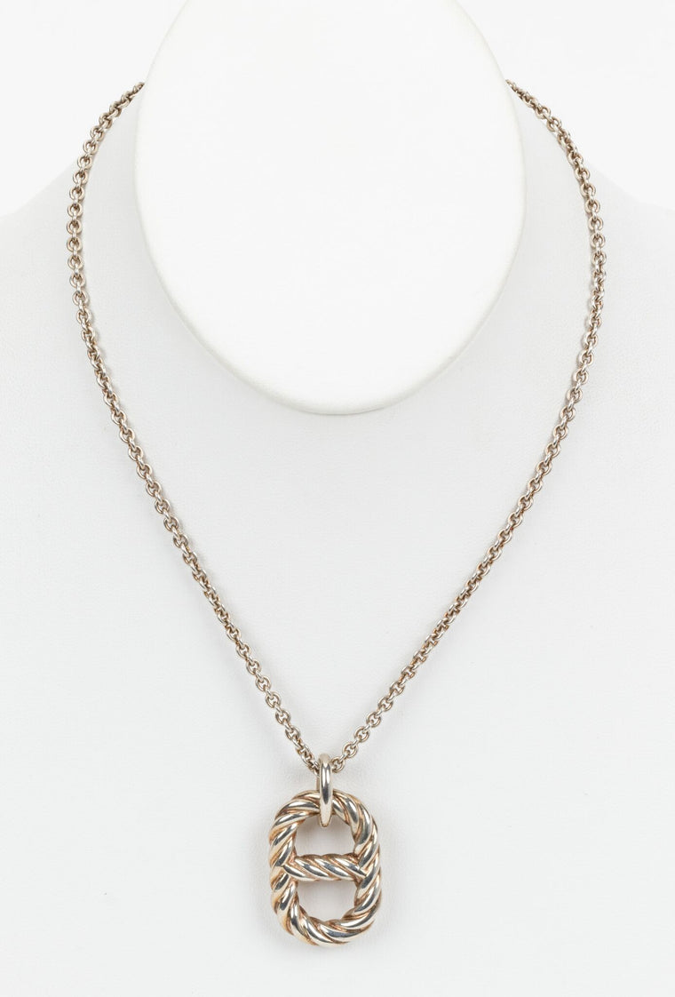 Hermes Sterling Silver Short Necklace