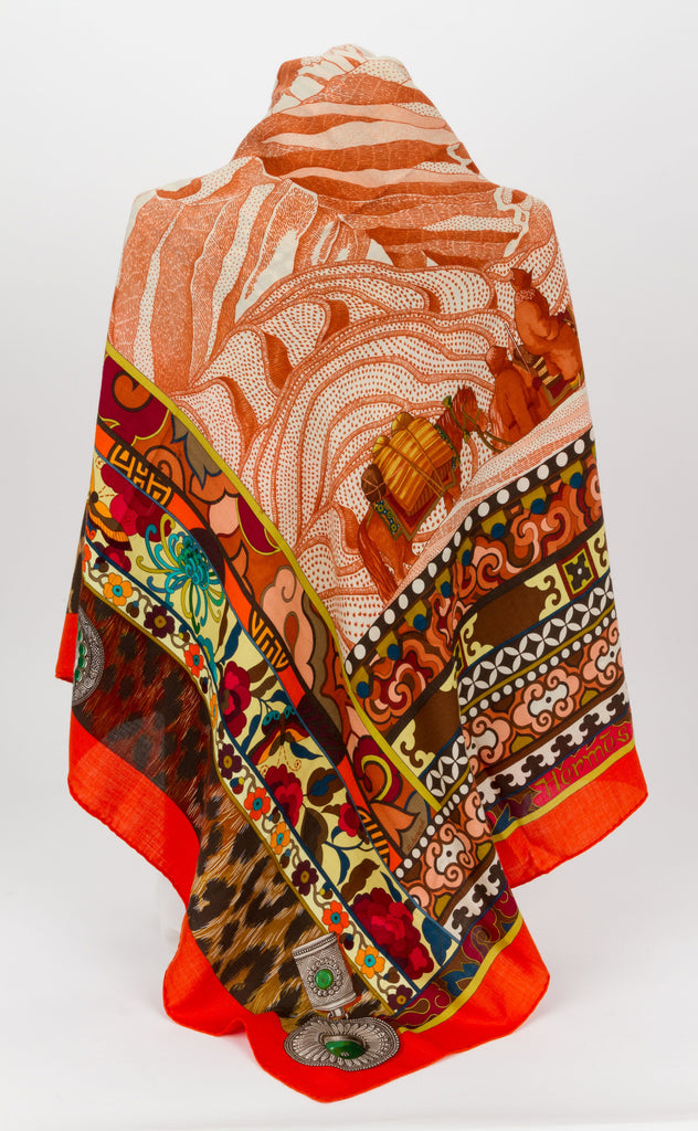 Hermes Animal Print Cashmere Shawl